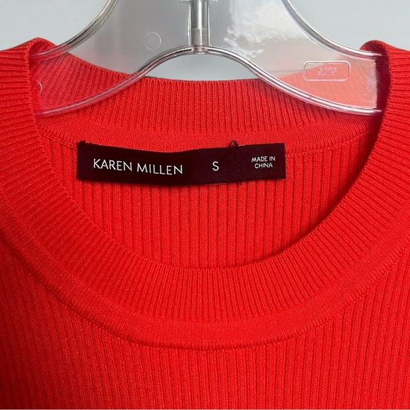 Karen Millen Vibrant Red Long Sleeve Dress - Picture 5 of 6